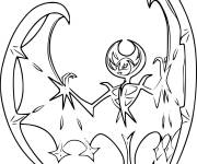 Coloriage Lunala Pok&eacute;mon