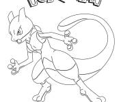 Coloriage Mewtwo en toute puissance