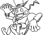Coloriage Mr Mime magicien de Pok&eacute;mon Unite