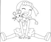 Coloriage Personnage Clem et Dedenne