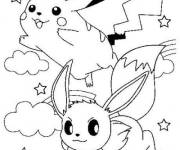 Coloriage Pikachu Pok&eacute;mon 