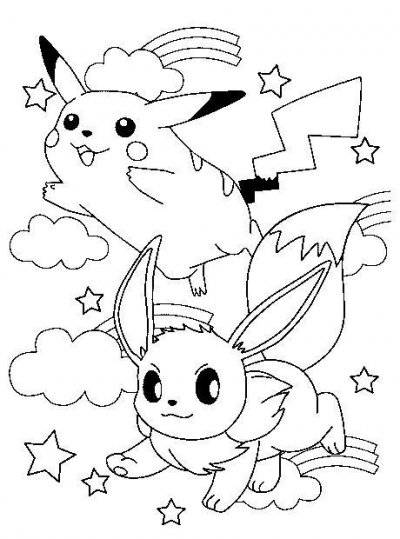 Coloriage et dessins gratuits Pikachu Pokémon  à imprimer