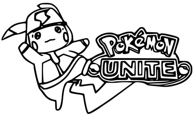 Coloriage et dessins gratuits Pikachu Pokemon Unite à imprimer
