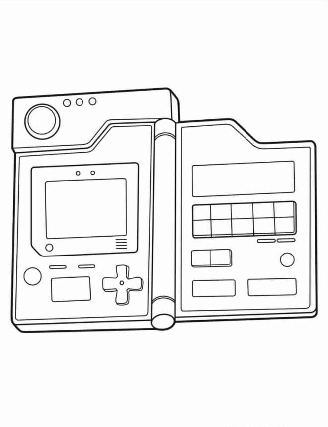 Coloriage et dessins gratuits Pokedex pour étudier les Pokémons à imprimer