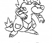 Coloriage Pokémon Aligatueur facile