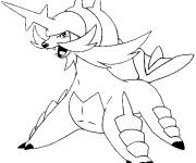 Coloriage Pok&eacute;mon attends l'ordre de son dresseur