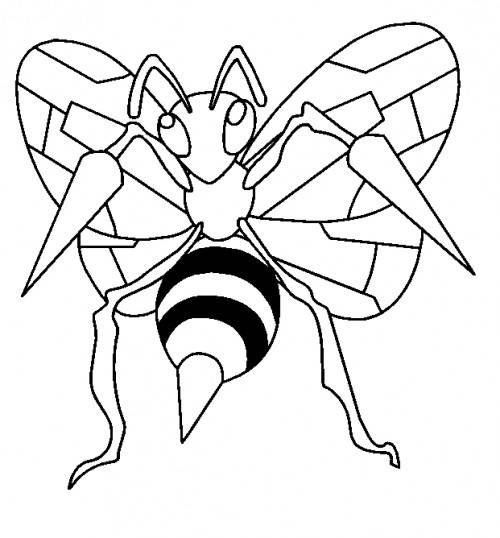 Coloriage et dessins gratuits Pokémon Bee facile à imprimer