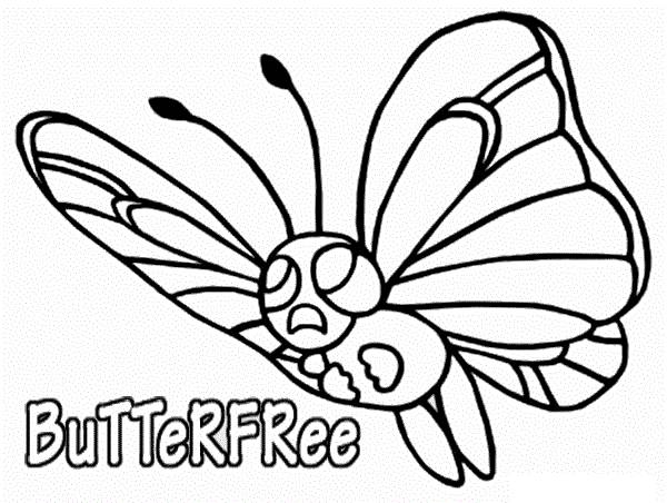 Coloriage et dessins gratuits Pokémon Butterfree à imprimer