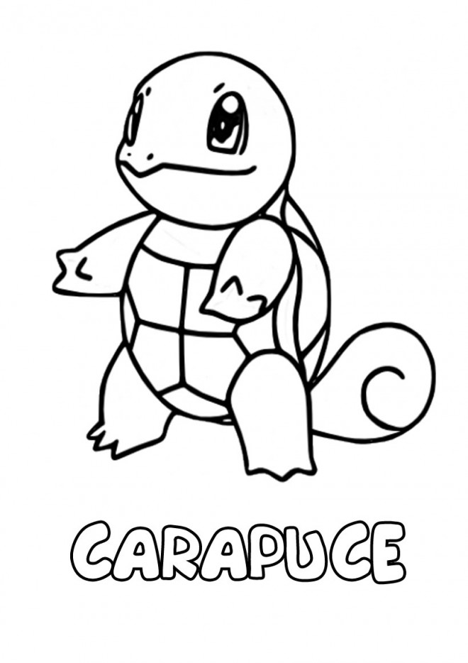 Coloriage Pokémon Carapuce Dessin Gratuit à Imprimer