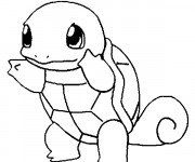 Coloriage et dessins gratuit Pokémon Carapuce en ligne à imprimer