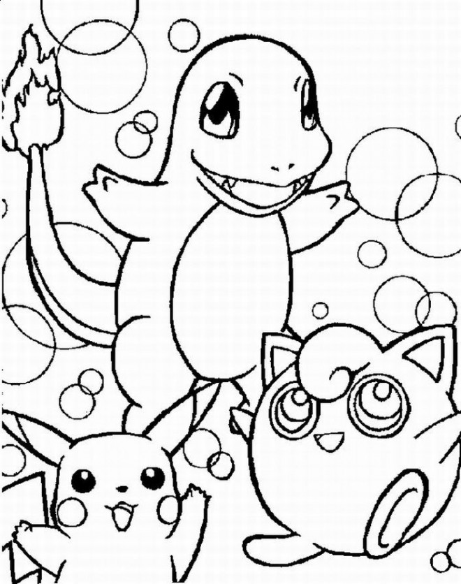 Coloriage Pokémon salamèche en Ligne Gratuit à imprimer