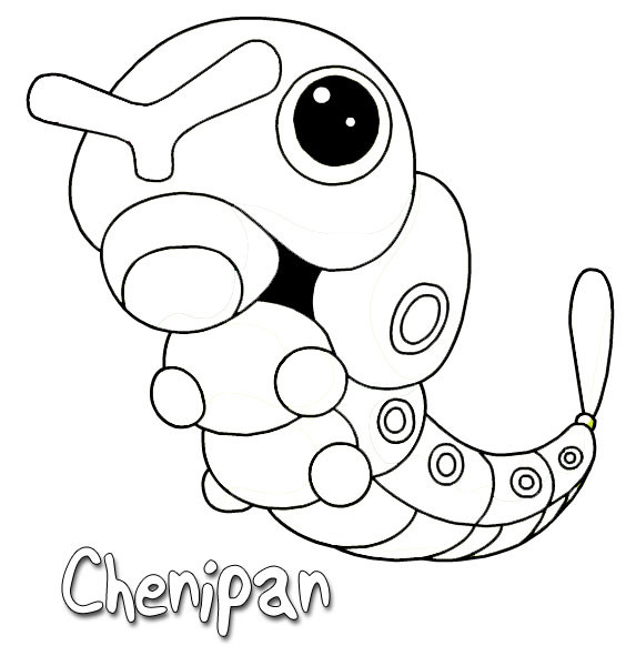 Coloriage et dessins gratuits Pokemon Chenipan à imprimer
