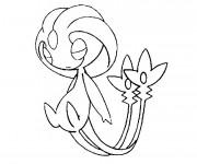 Coloriage Pok&eacute;mon Crehelf dormant