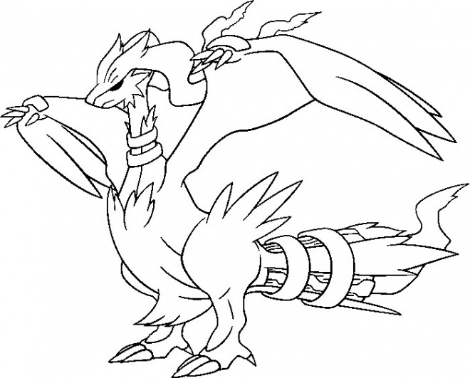 Coloriage Pokémon Dragon Reshiram dessin dessin gratuit à pokemon dragon reshiram dessin 6900