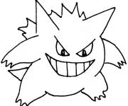 Coloriage Pok&eacute;mon Ectoplasma