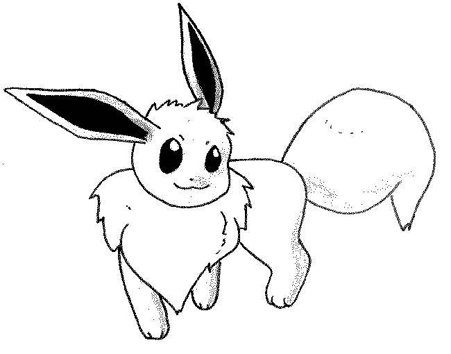 Coloriage et dessins gratuits Pokémon Eevee mignonne à imprimer