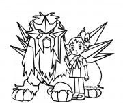 Coloriage Pokémon et fille