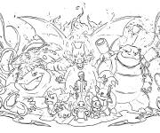 Coloriage Pok&eacute;mon &eacute;volution jeu vid&eacute;o 