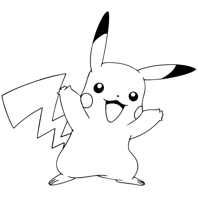 Coloriage et dessins gratuits Pokémon GO Pikachu en fête à imprimer