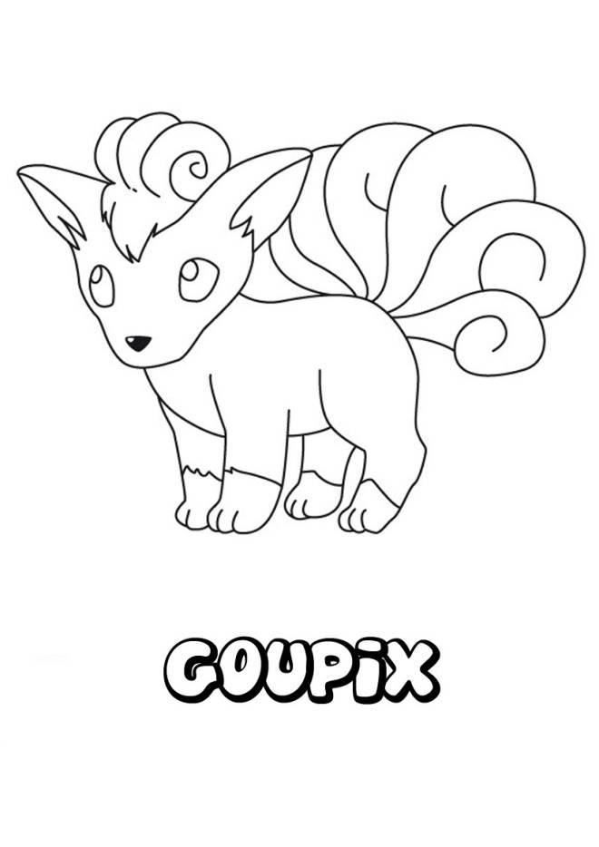 Coloriage et dessins gratuits Pokémon Goupix à imprimer