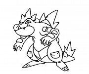 Coloriage Pokémon Kaïminus crocodile