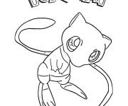 Coloriage Pokémon mignon Mew