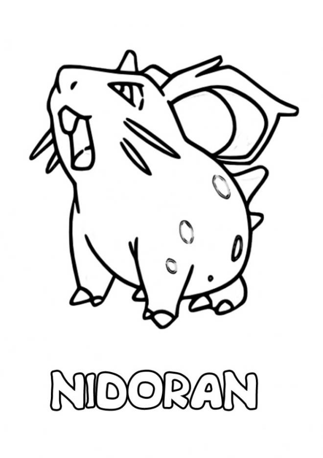Coloriage et dessins gratuits Pokemon Nidoran à imprimer