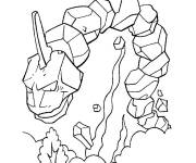 Coloriage Pokemon Onix magique
