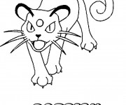Coloriage Pokémon Persian dessin