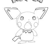 Coloriage Pok&eacute;mon Pichu facile