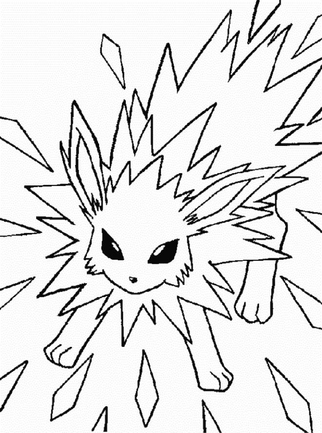 Coloriage et dessins gratuits Pokémon rare en mode d'attaque à imprimer