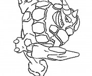 Coloriage Pokémon Rhinastoc facile