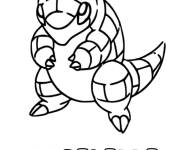 Coloriage Pok&eacute;mon Sabelette simple