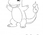 Coloriage et dessins gratuit Pokémon Salameche à imprimer