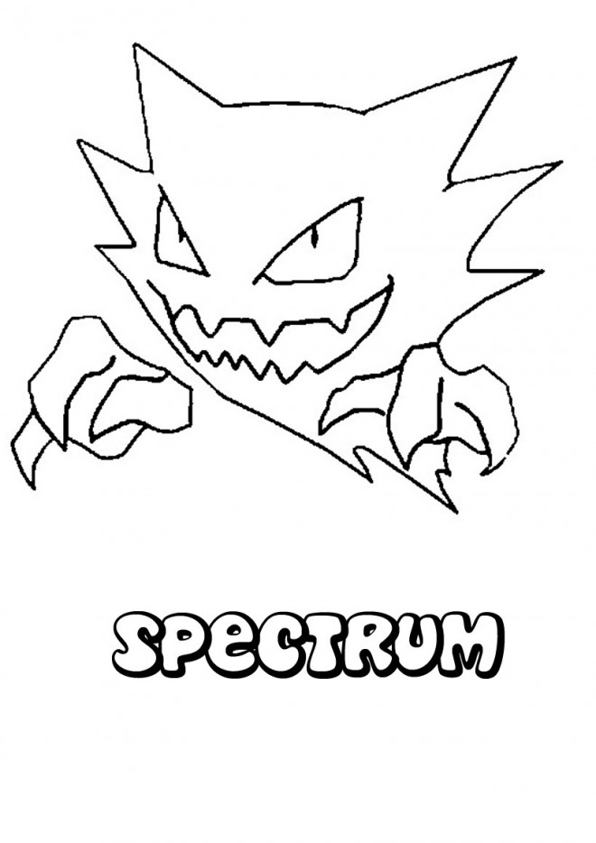 Coloriage et dessins gratuits Pokémon Spectrum facile à imprimer