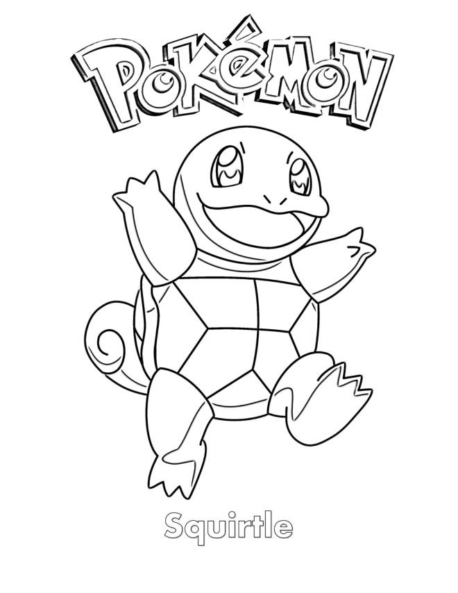Coloriage et dessins gratuits Pokémon Squirtle à imprimer