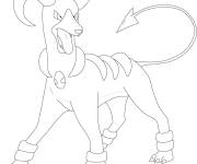 Coloriage Pok&eacute;mon X et Y Houndoom
