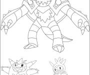 Coloriage Pok&eacute;mons Marisson, Bogu&eacute;risse et Blind&eacute;pique
