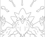 Coloriage Pouvoir Mega Alakazam 