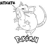 Coloriage Raticate Pokémon