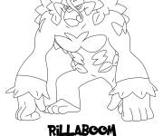 Coloriage Rillaboom de Pok&eacute;mon Sword and Shield