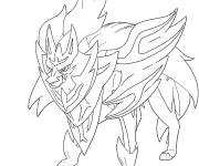 Coloriage Zamazenta Pok&eacute;mon L&eacute;gendaire