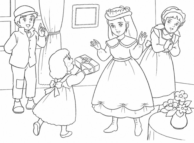 Coloriage Princesse Sarah 3 dessin gratuit à imprimer