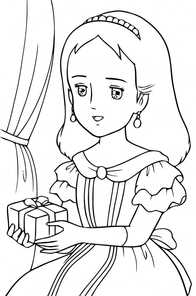 Coloriage Princesse Sarah 4 dessin gratuit à imprimer