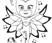 Coloriage Bibou aime la Musique de Pyjamasques