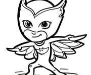 Coloriage Bibou avec la joie sur le visage de Pyjamasques