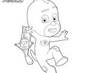 Coloriage Bibou h&eacute;ro de PJ Mask