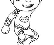 Coloriage Catboy de PJ Mask en sautant