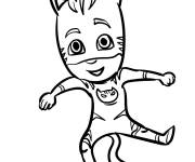 Coloriage Catboy de PJ Masks en dansant