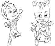 Coloriage Catboy et Yoyo de Pyjamasques